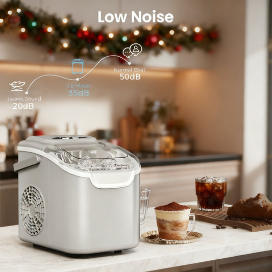 Compact Ice Maker Producing 26Lbs in 6 Minutes