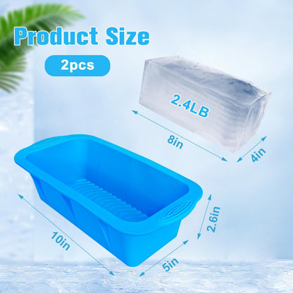 2Pc Large Silicone Ice Molds for Cold Plunge
