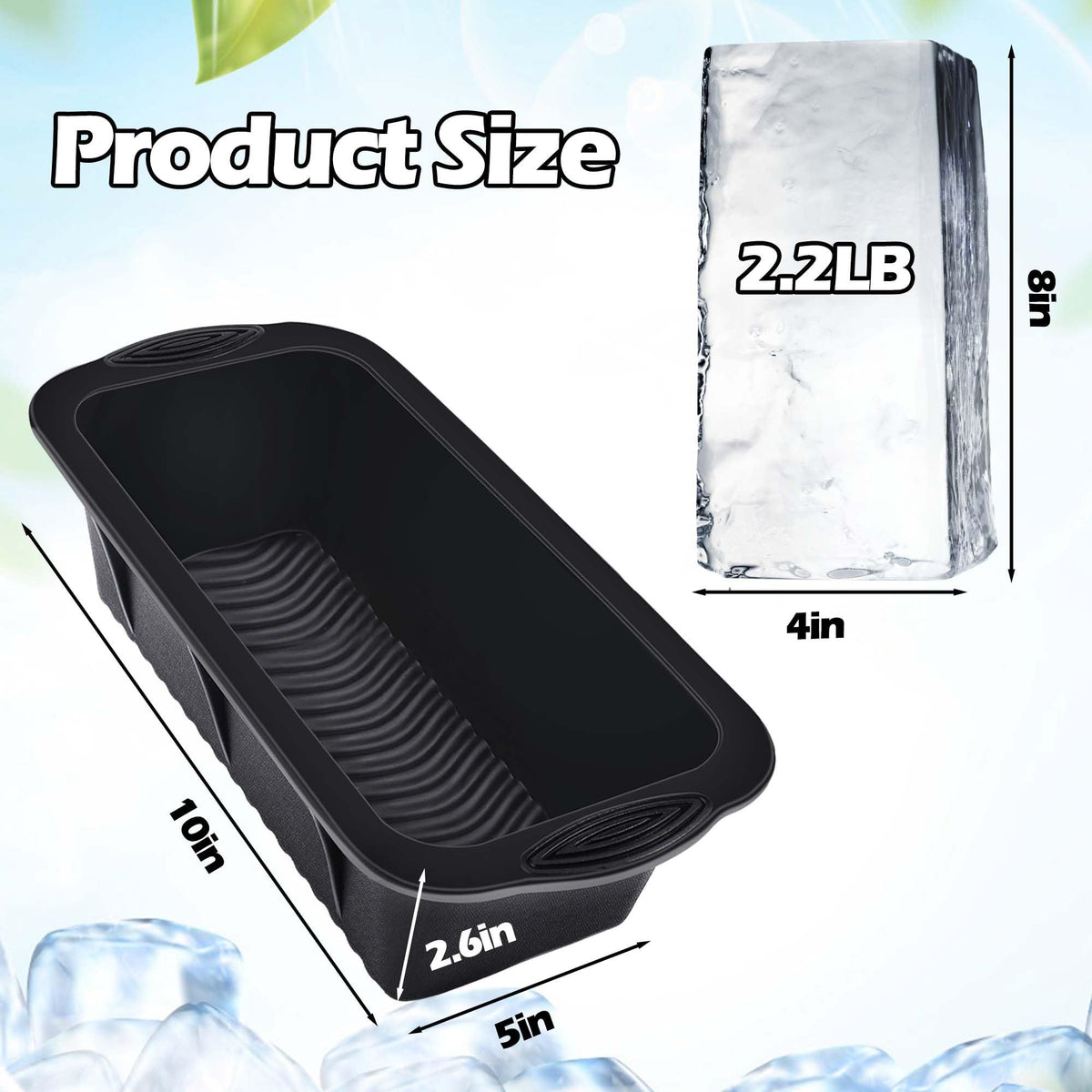 2Pc Silicone Ice Molds for Cold Plunge & Coolers
