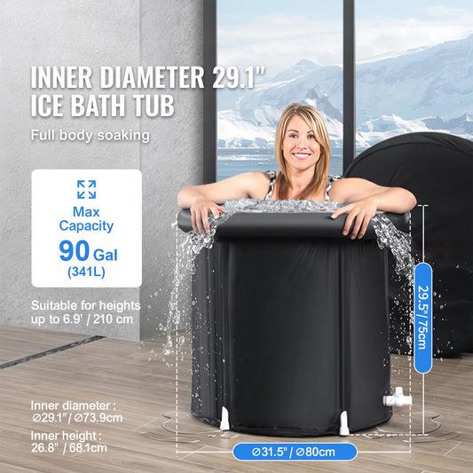 Cold Water Therapy Ice Bath for Athletes (80cm)